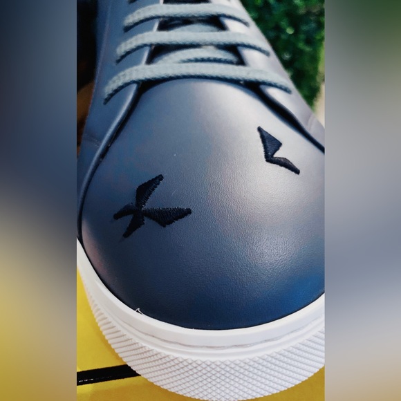 FENDI Butterfly Multicolor Bag Bugs Low-Top Storm Leather Sneakers UK12 US13 NEW - Picture 6 of 16